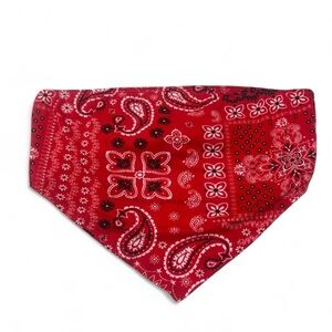 Red Paisley Bandana Scarf